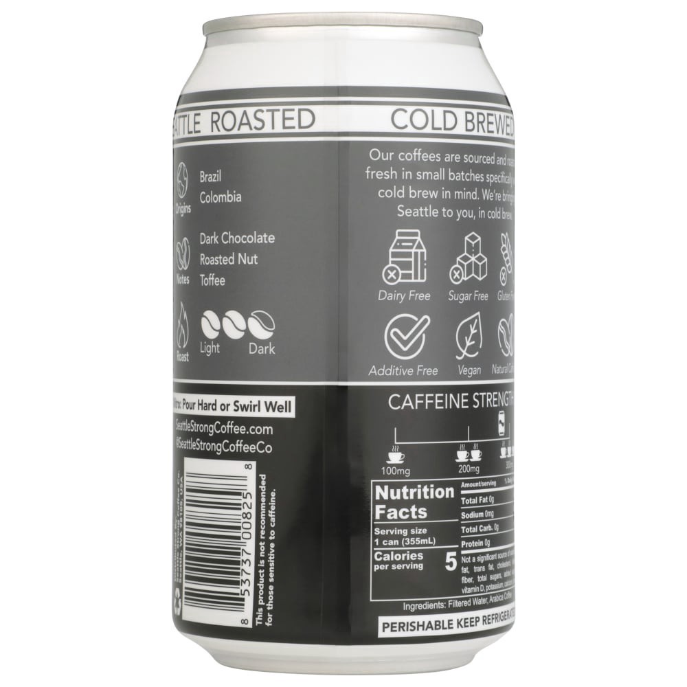 slide 2 of 5, Seattle Strong Nitro Bold Cold Brew- 12 oz, 12 oz