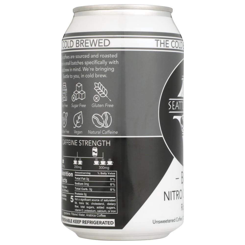 slide 4 of 5, Seattle Strong Nitro Bold Cold Brew- 12 oz, 12 oz