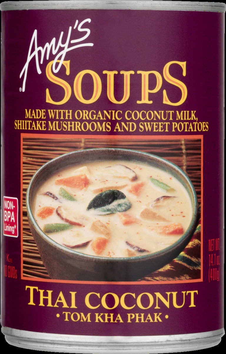 slide 8 of 9, Amy’s Thai Coconut Soup (Tom Kha Phak), 14.1 oz