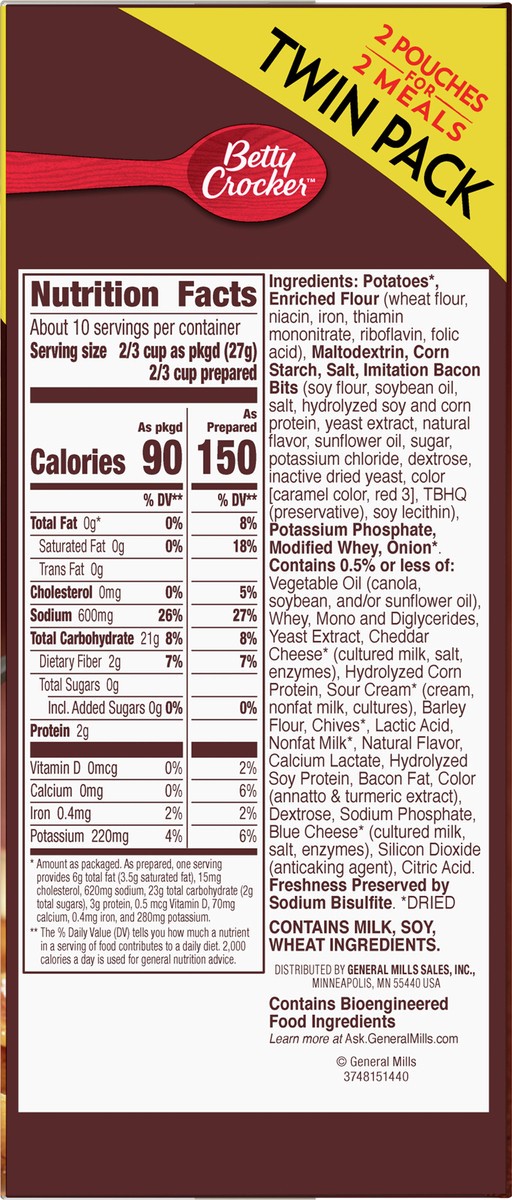 slide 14 of 14, Betty Crocker Loaded Casserole Potatoes, 9 oz, 2 ct