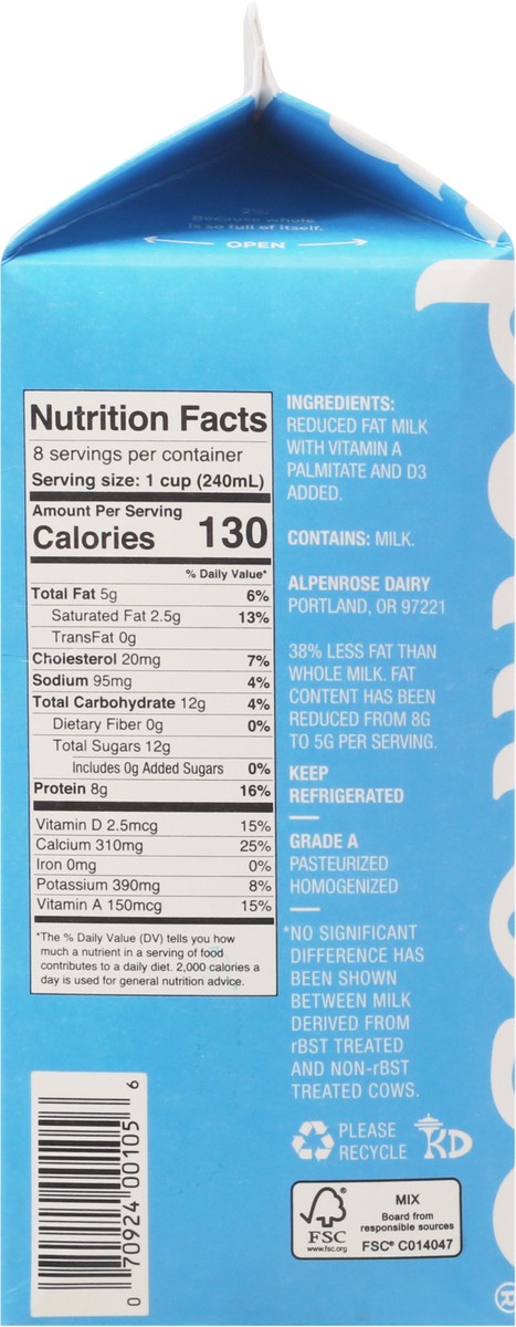 slide 2 of 14, Alpenrose 2% Milk 0.5 gl Carton, 1/2 gal