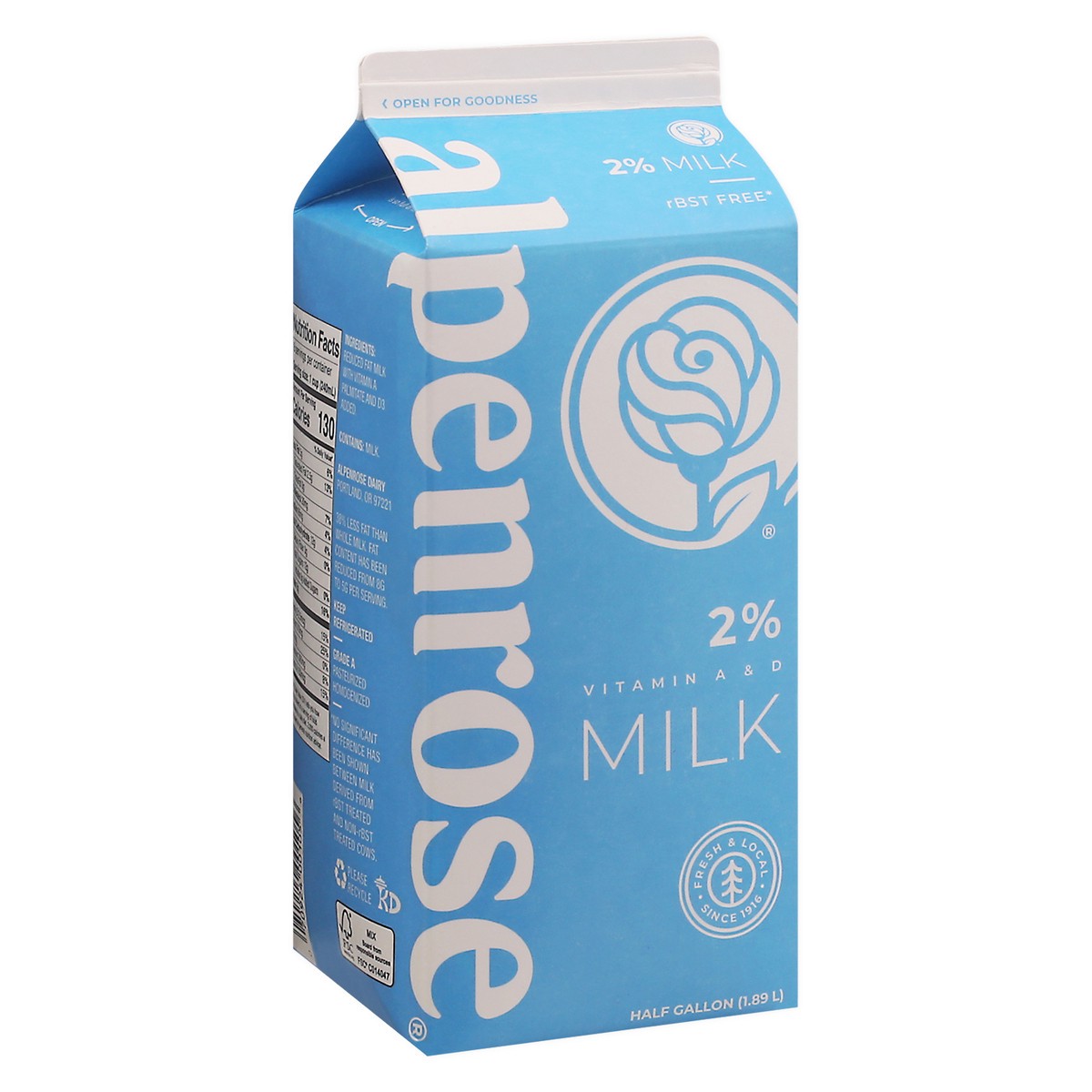 slide 6 of 14, Alpenrose 2% Milk 0.5 gl Carton, 1/2 gal