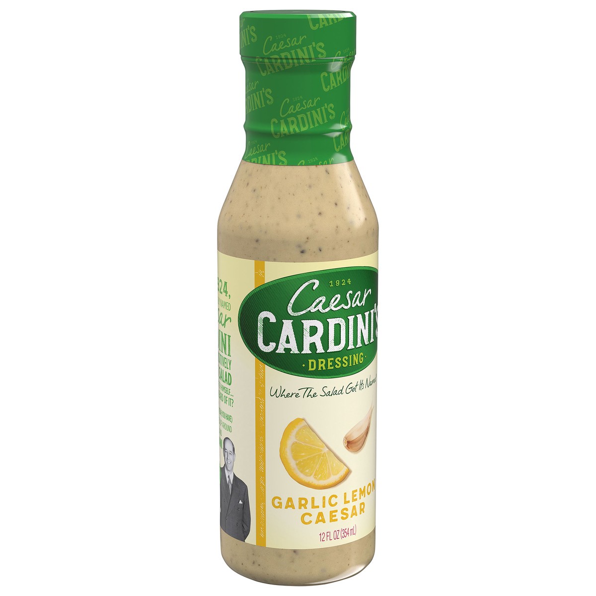 slide 6 of 9, Cardini's Garlic & Lemon Caesar Salad Dressing, 12 oz