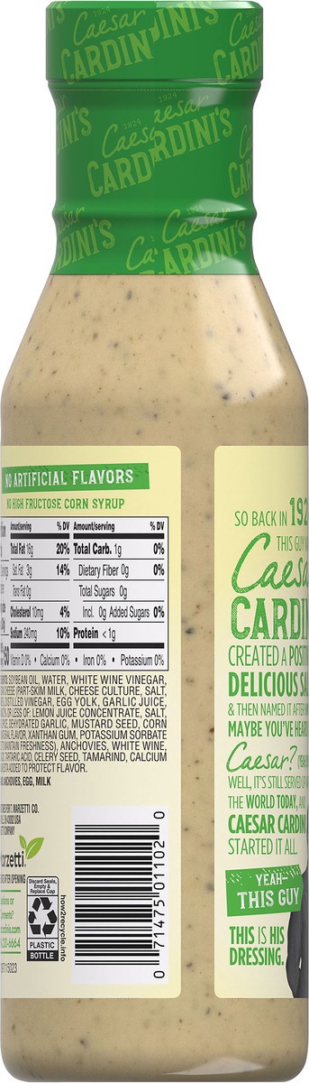 slide 5 of 9, Cardini's Garlic & Lemon Caesar Salad Dressing, 12 oz