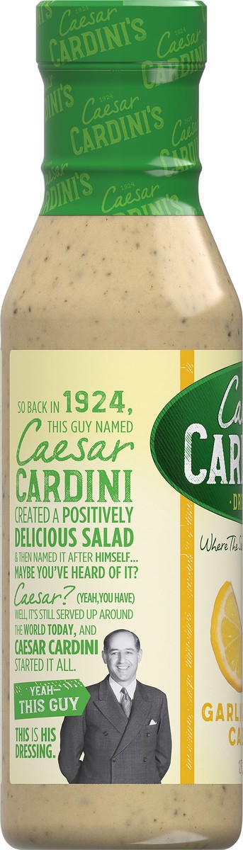 slide 4 of 9, Cardini's Garlic & Lemon Caesar Salad Dressing, 12 oz