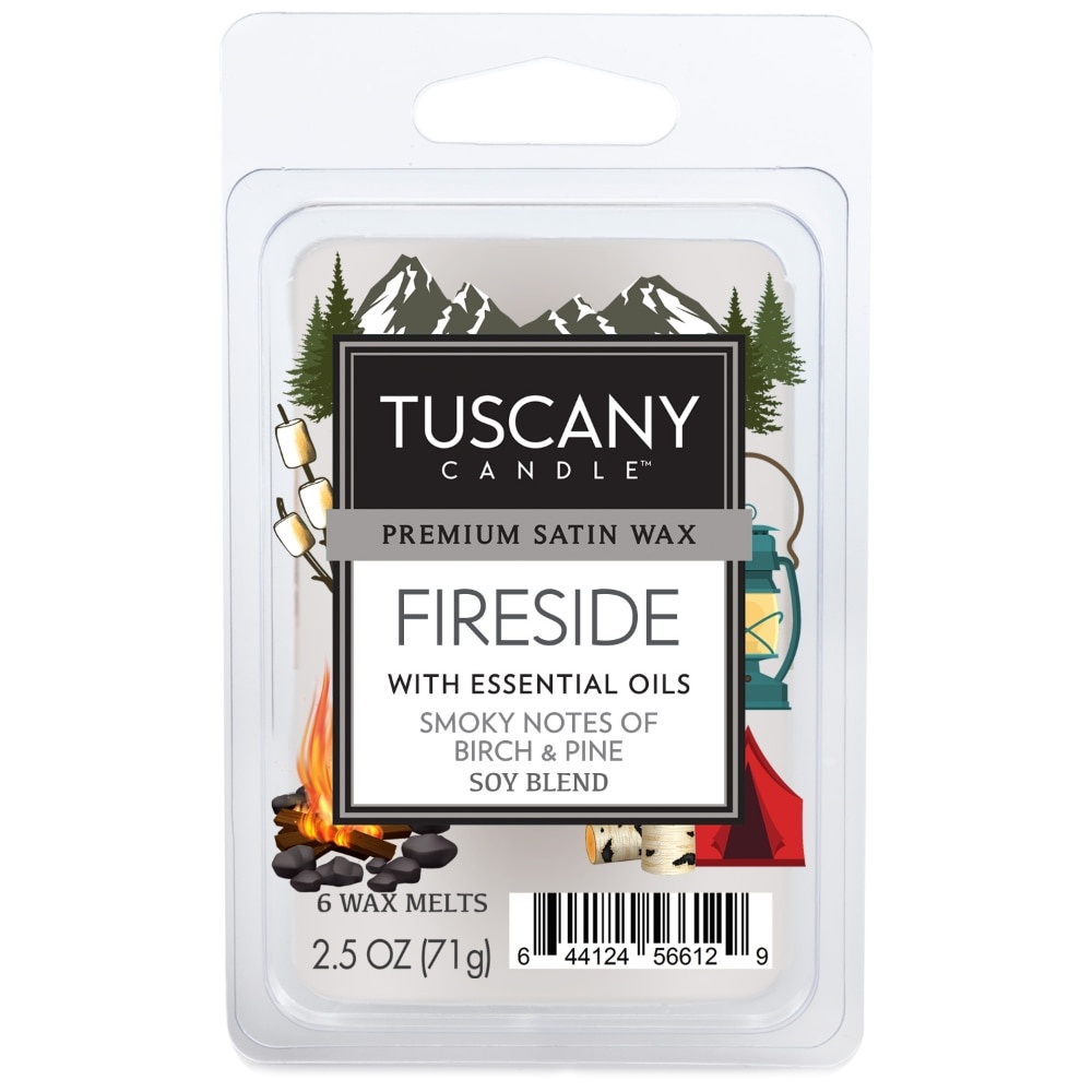 slide 1 of 1, Tuscany Candle Fireside Wax Melts - 6 Pk - Yellow, 2.5 oz