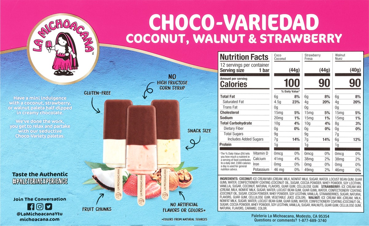 slide 5 of 9, Helados Mexico Mini Choco-Variedad Ice Cream Bars 12 - 1.5 fl oz ea, 12 ct