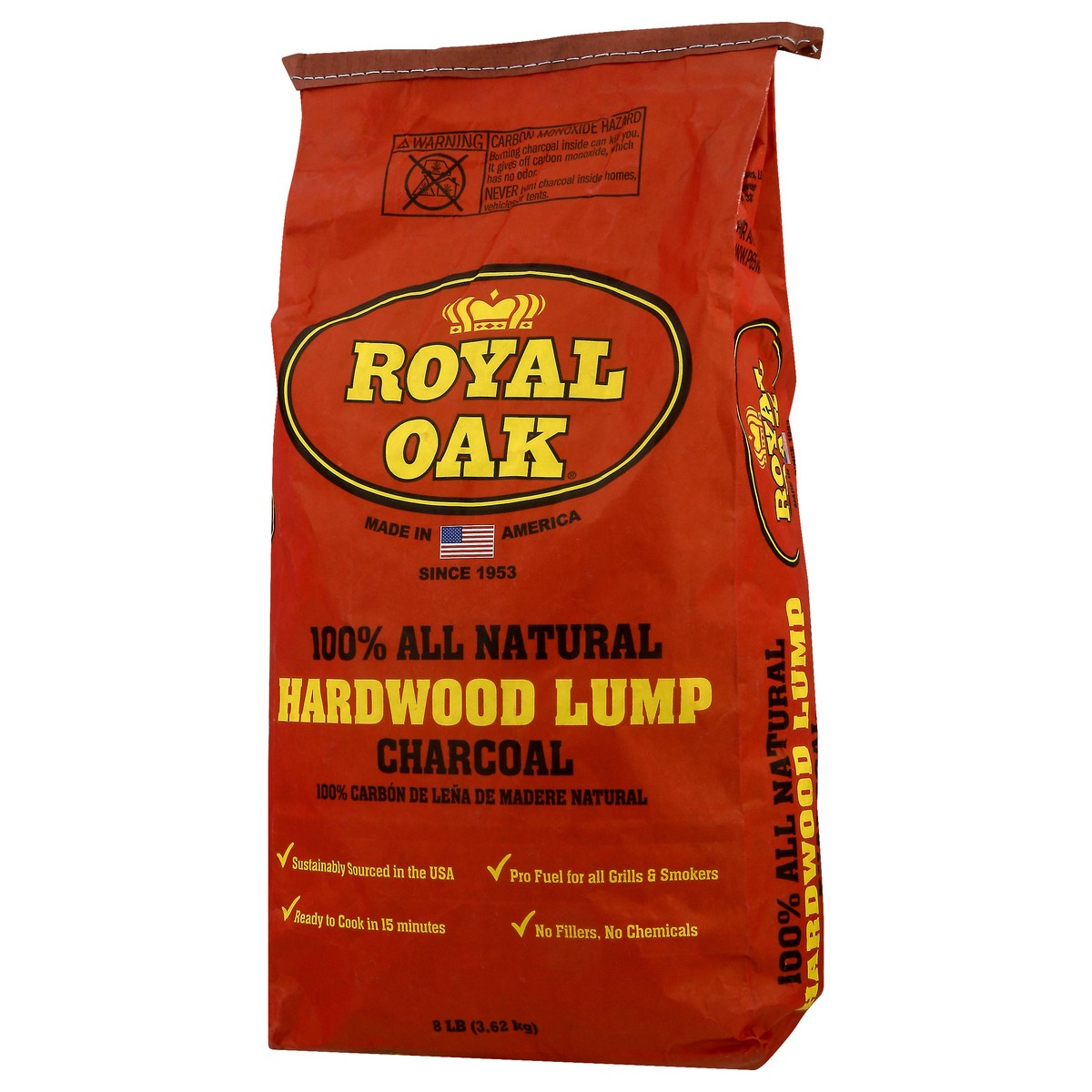 slide 7 of 9, Royal Oak 100% Natural Hardwood Lump Charcoal 8 lb, 8 lb