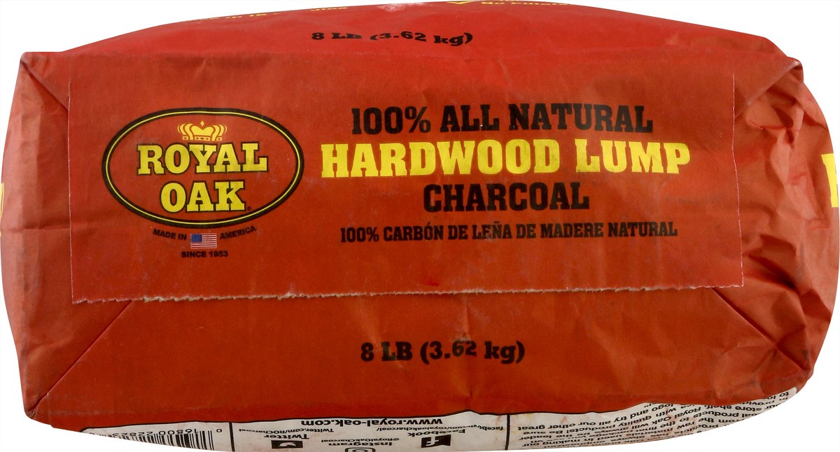 slide 2 of 9, Royal Oak 100% Natural Hardwood Lump Charcoal 8 lb, 8 lb