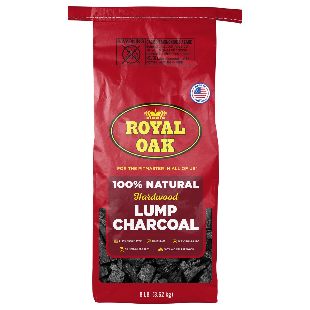 slide 1 of 9, Royal Oak 100% Natural Hardwood Lump Charcoal 8 lb, 8 lb