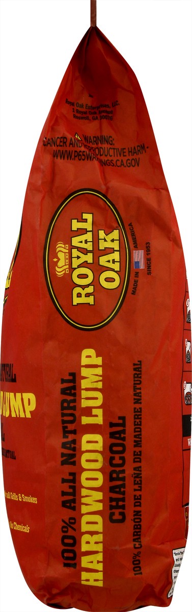 slide 4 of 9, Royal Oak 100% Natural Hardwood Lump Charcoal 8 lb, 8 lb