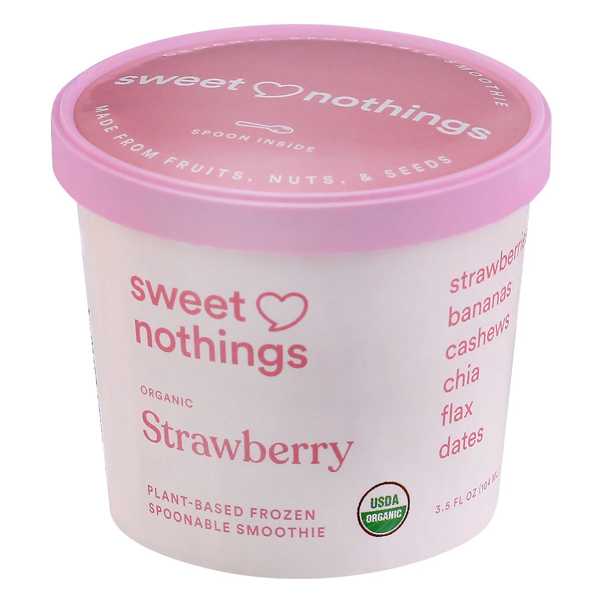 slide 4 of 9, Sweet Nothings Organic Plant-Based Strawberry Frozen Spoonable Smoothie 3.5 oz, 3.5 oz