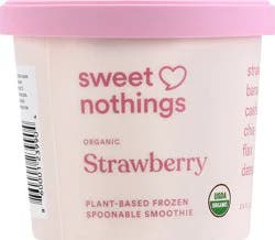Sweet Nothings Organic Plant-Based Strawberry Frozen Spoonable Smoothie 3.5 oz