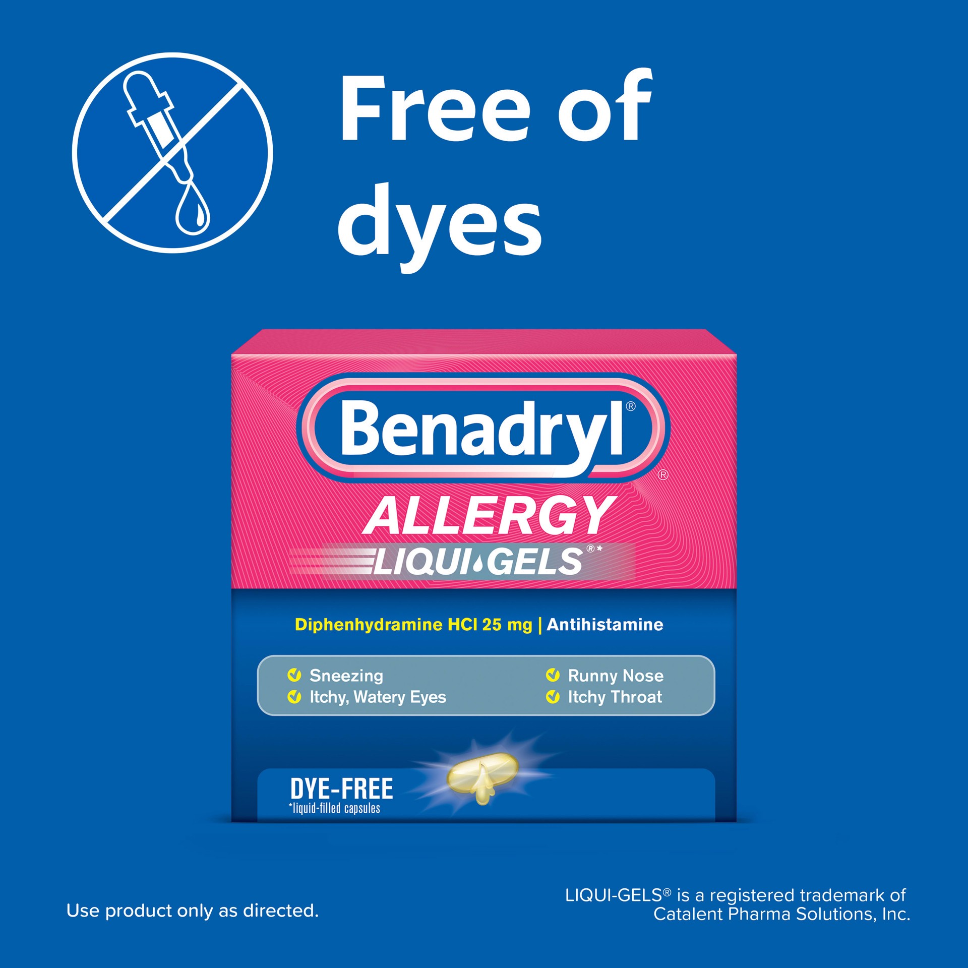 slide 8 of 9, Benadryl Dye Free Allergy Liqui Gels, 24 ct