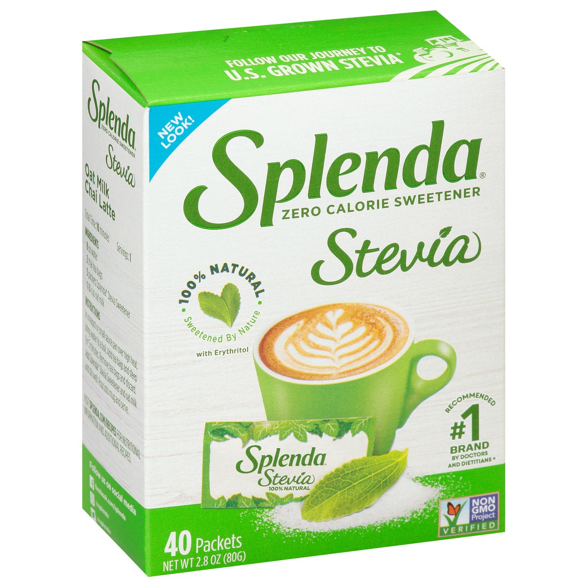 slide 6 of 9, Splenda Stevia Zero Calorie Sweetener Packets 40 Count, 40 ct