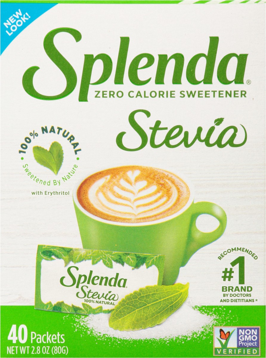 slide 8 of 9, Splenda Stevia Zero Calorie Sweetener Packets 40 Count, 40 ct