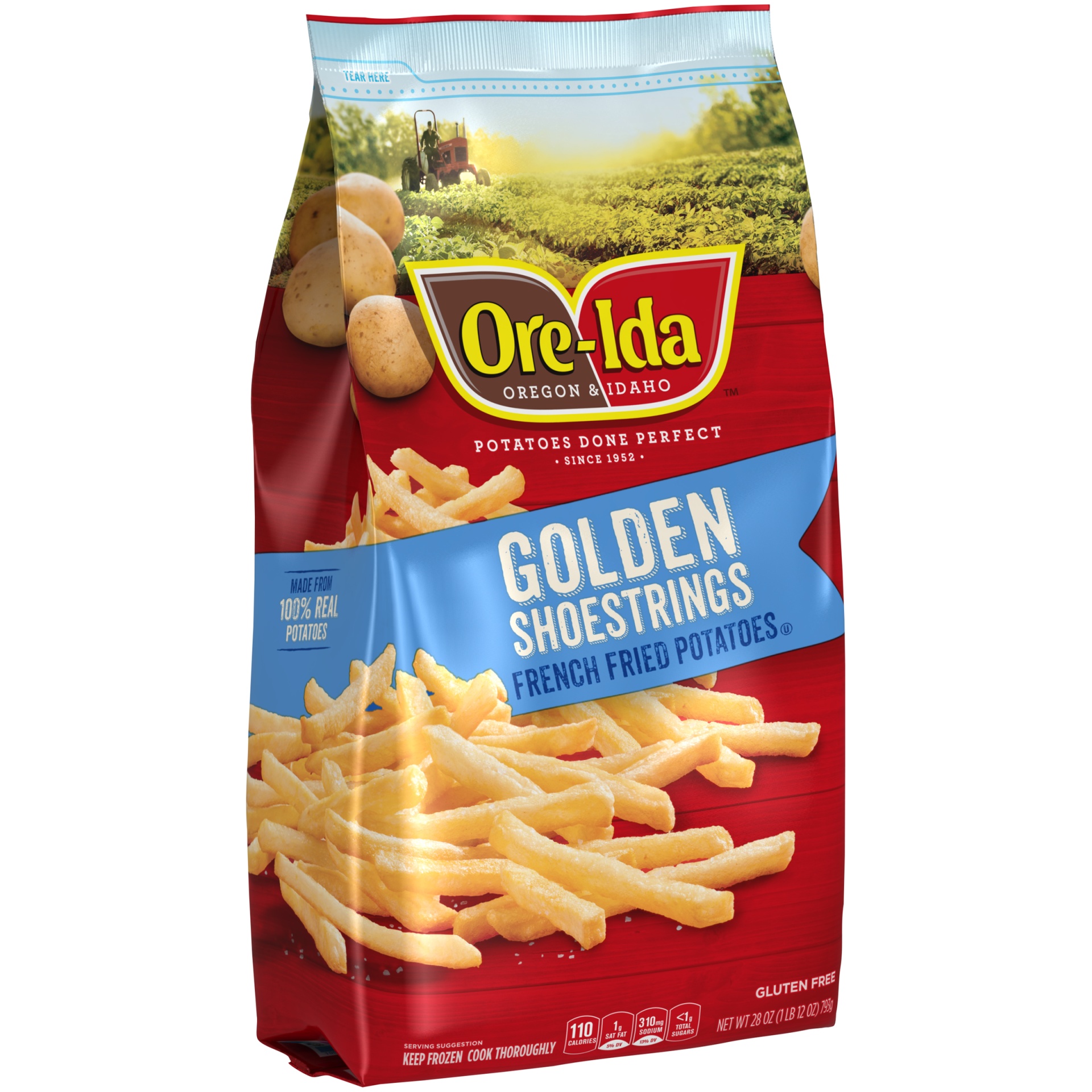 slide 4 of 8, Ore-Ida Golden Shoestrings French Fries Fried Frozen Potatoes, 28 oz