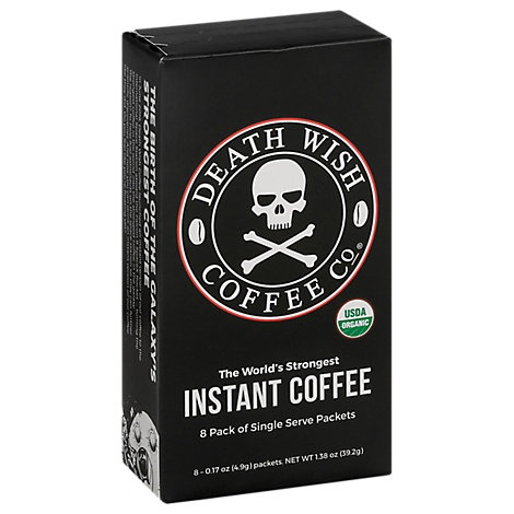 slide 1 of 1, Death Wish Coffee Co. Death Wish Coffee Coffee Instant Packets - 8 Each, 1 ct