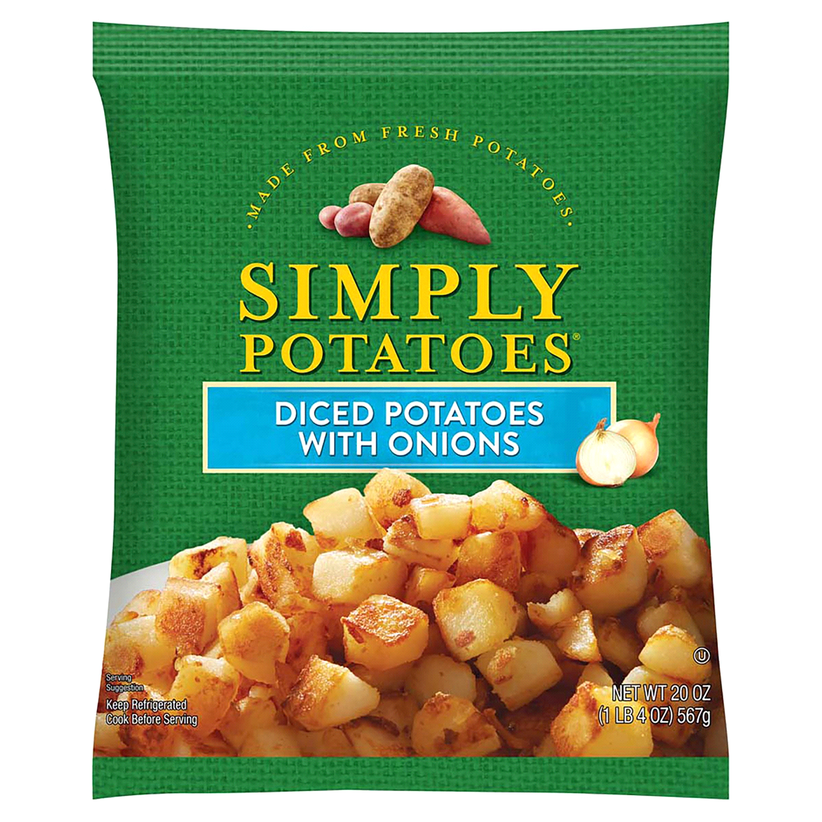 slide 1 of 3, Simply Potatoes Diced Potatoes With Onion, 20 oz