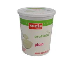 Weis Quality Probiotic Whole Milk Gluten Free Yogurt