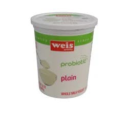 Weis Quality Probiotic Whole Milk Gluten Free Yogurt
