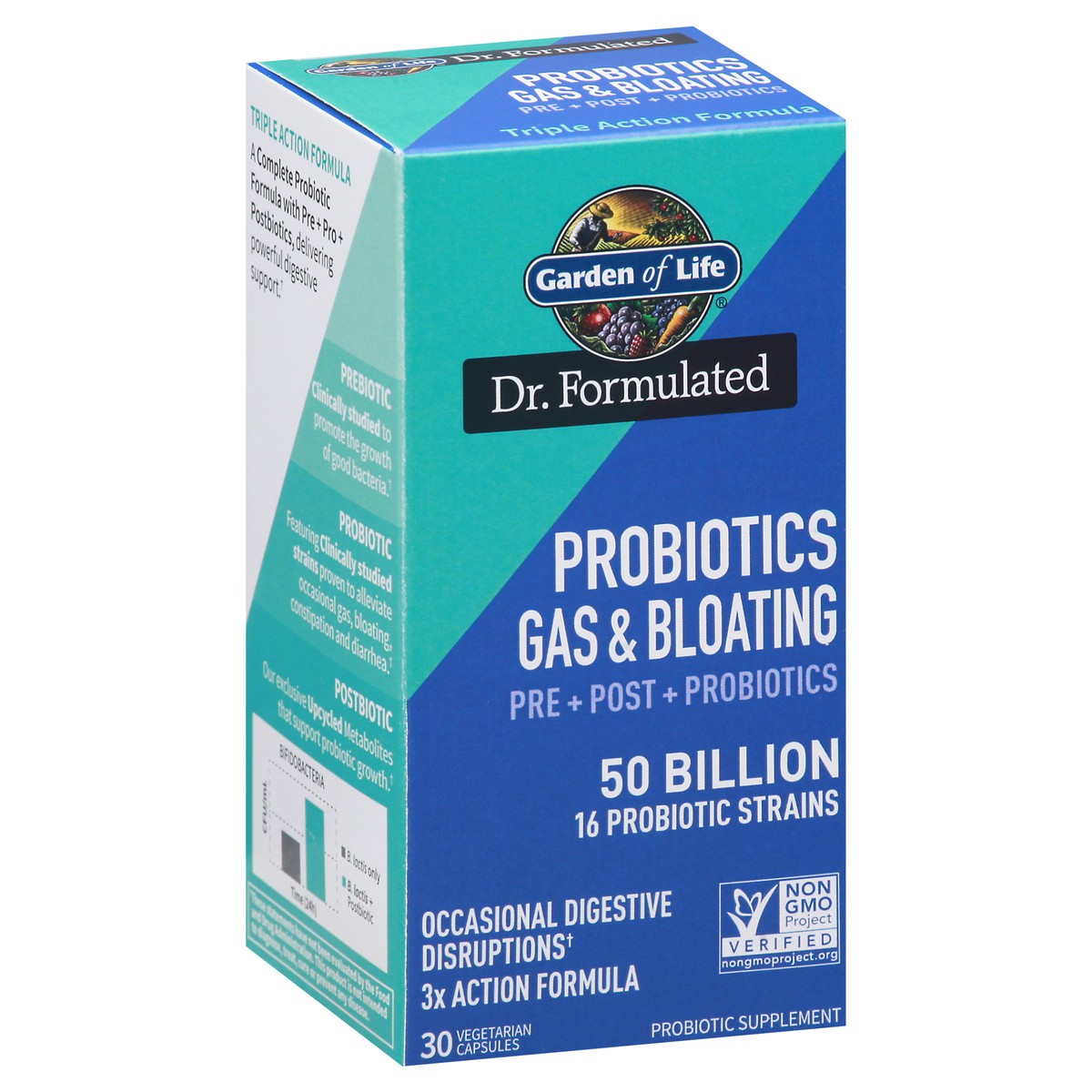 slide 5 of 13, Garden of Life Dr. Formulated Probiotics Vegetarian Capsules Gas & Bloating 30 ea, 30 ct