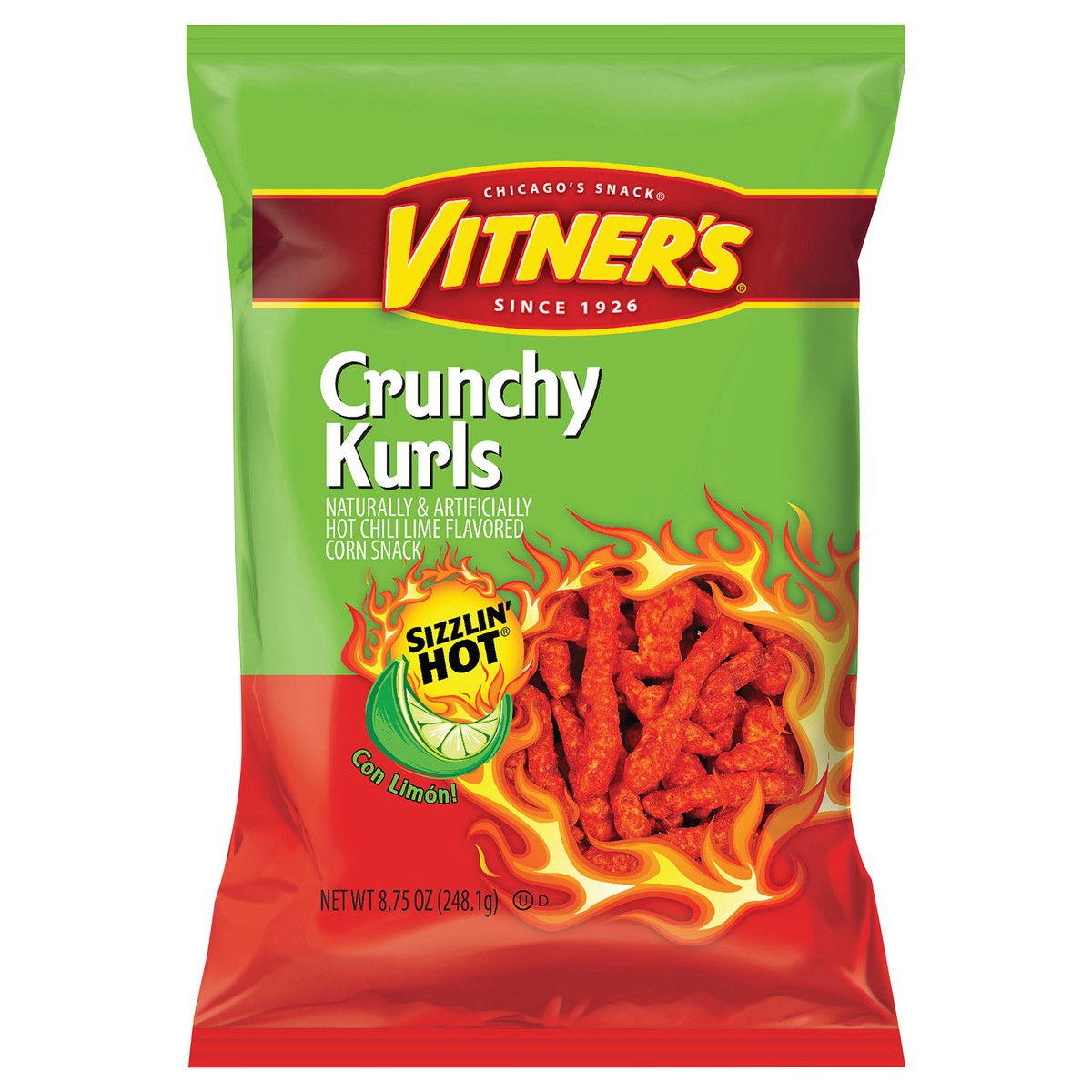 slide 1 of 2, Vitners Hot Lime Kurls, 8 oz