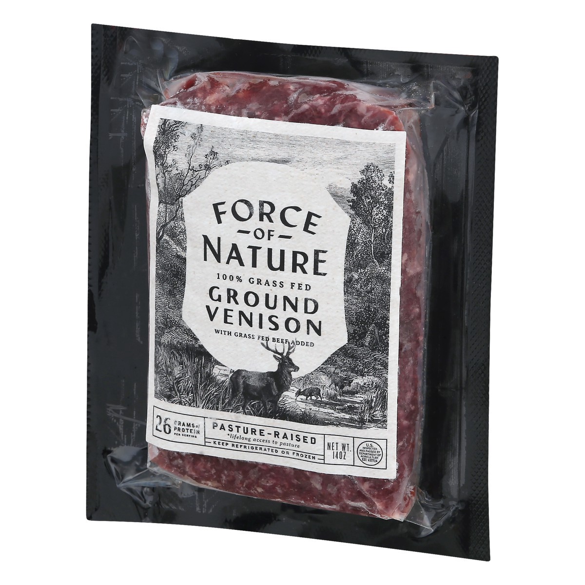 slide 7 of 11, Force Of Nature Fon Ground Venison, 14 oz