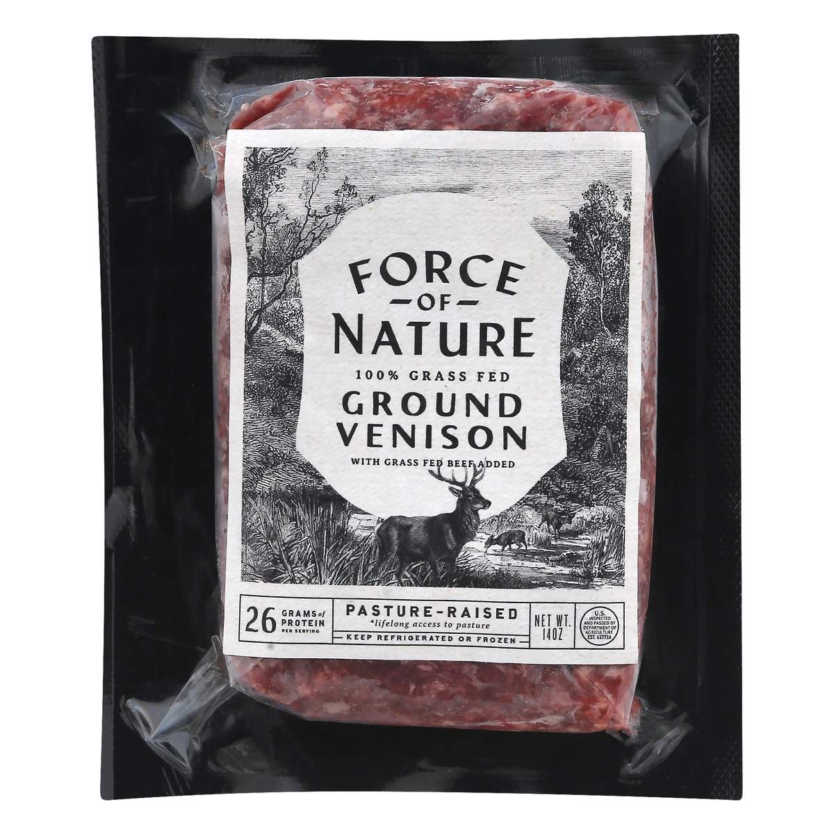 slide 6 of 11, Force Of Nature Fon Ground Venison, 14 oz