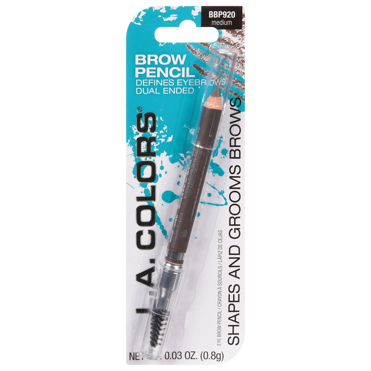 slide 10 of 10, L.A. Colors Medium BBP920 Eyebrow Pencil 0.03 oz, 0.03 oz