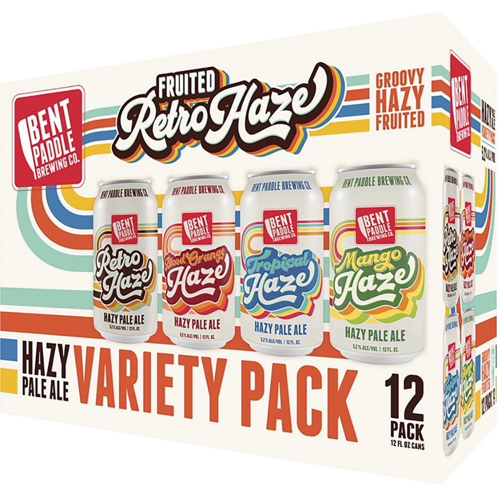 slide 1 of 1, Bent Paddle Fruited Retro Haze Var, 12 ct; 12 oz