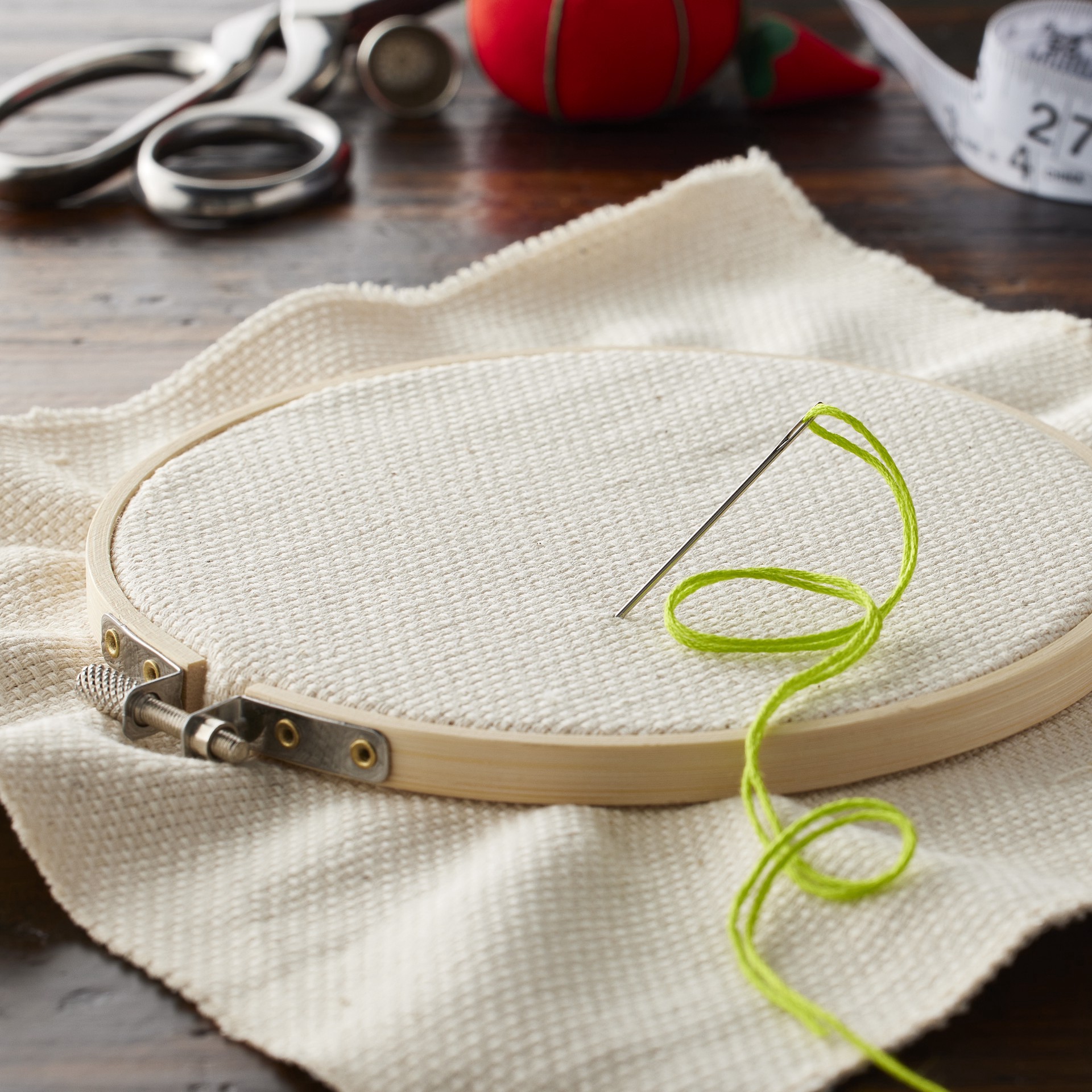 slide 2 of 3, Natural Monks Cloth By Loops & Threads, 60" X 36", 60 in x 36 in