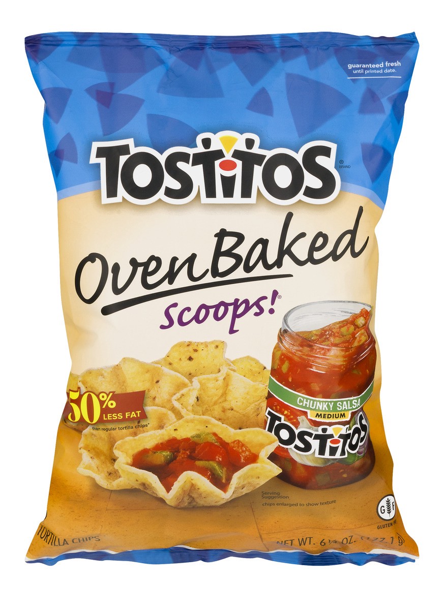 slide 1 of 8, Tostitos Oven Baked Scoops! Tortilla Chips, 6.25 oz