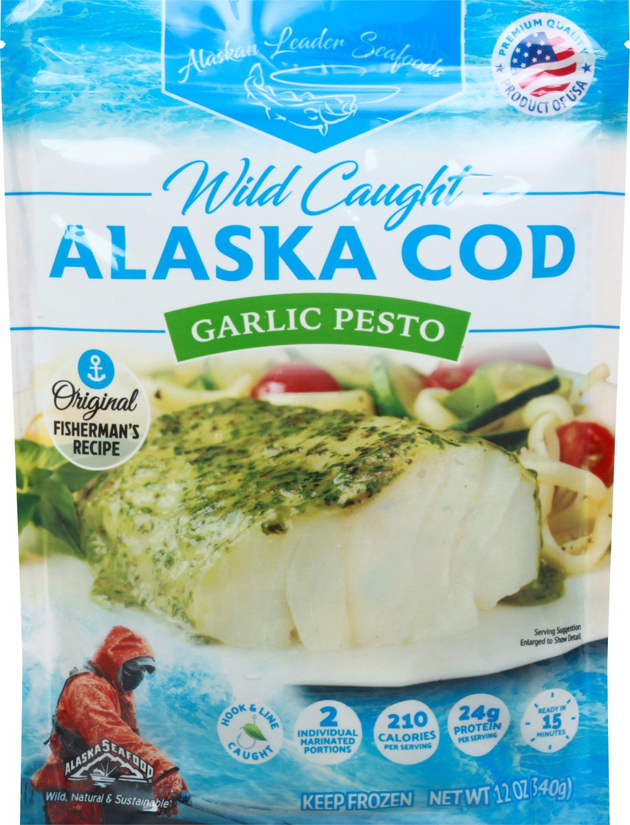 slide 1 of 13, Alaskan Leader Seafoods Wild Caught Garlic Presto Alaska Cod 12 oz, 12 oz
