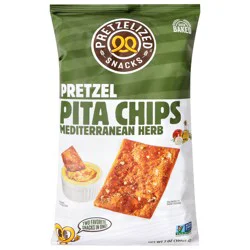 Pretzelized Snacks Chips Pretzel Pita Mediterranean - 7 Oz
