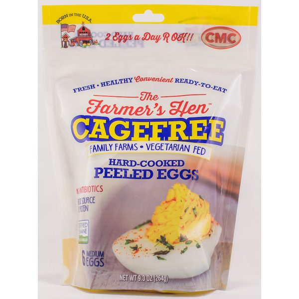 slide 1 of 1, Farmers Hen House The Farmer's Hen Cage Free Hard Cooked Peeled Eggs, 6 ct; 9.3 oz