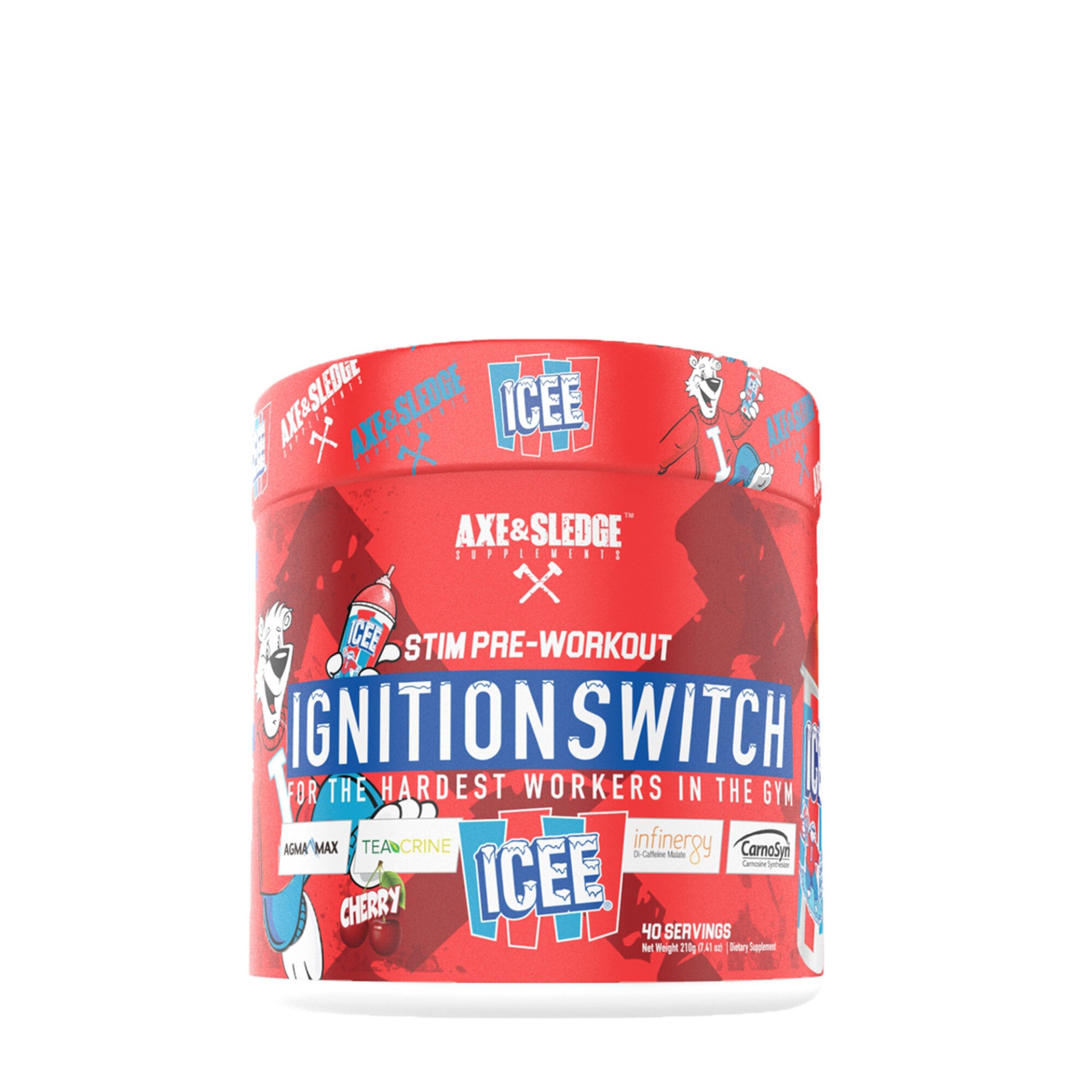 slide 1 of 1, Axe & Sledge Supplements IGNITION SWITCH Stim Pre-Workout - Cherry Icee, 1 ct