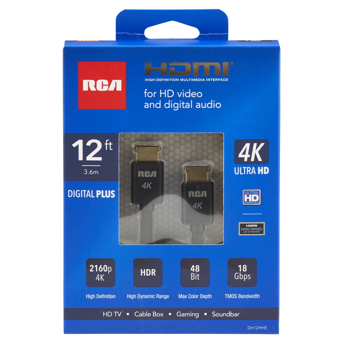 slide 1 of 5, RCA Digital HDMI Cable, 12 ft