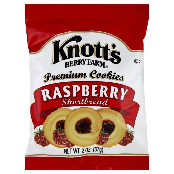 slide 1 of 1, Knott's Berry Farm Premium Cookies- Raspberry Shortbread, 2 oz
