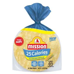 Mission Yellow Corn Super Soft  25 Calories Tortillas 30 ea
