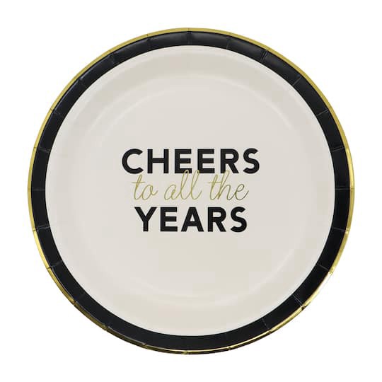 slide 1 of 2, 9" Cheers To All The Years Dinner Plates, 8ct. By Celebrate It, 8 ct