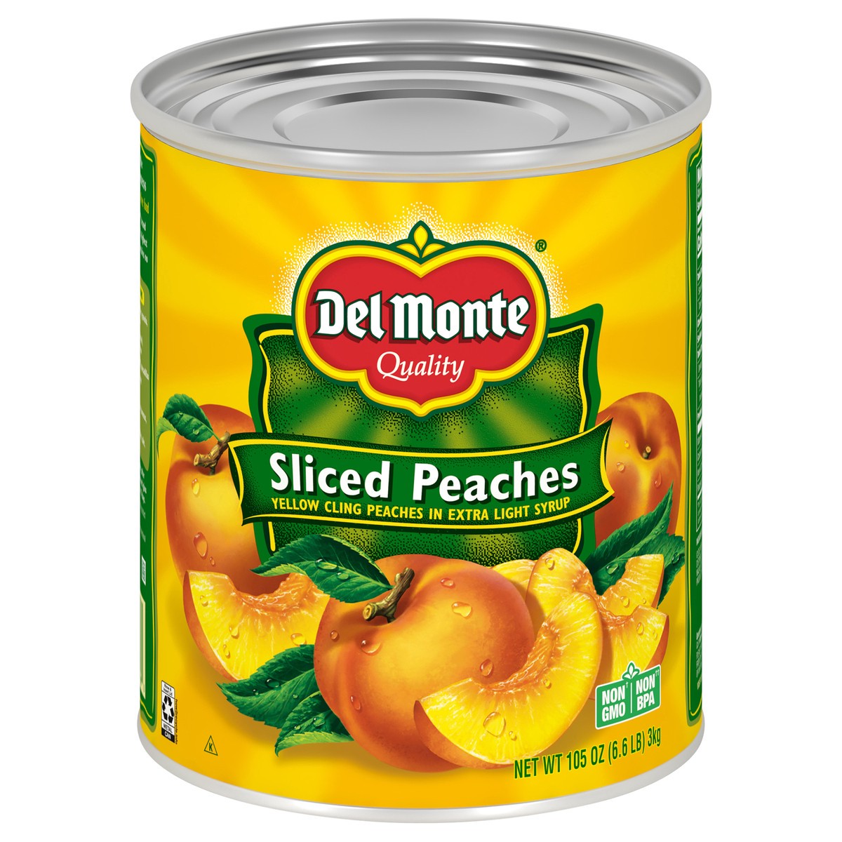 slide 1 of 7, Del Monte Quality Sliced Peaches 105 oz. Can, 105 oz