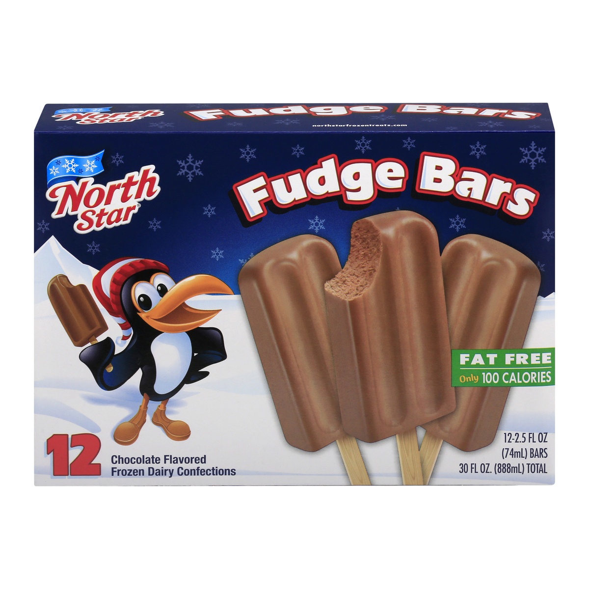 slide 1 of 1, North Star Fat Free Fudge Bars, 12 ct