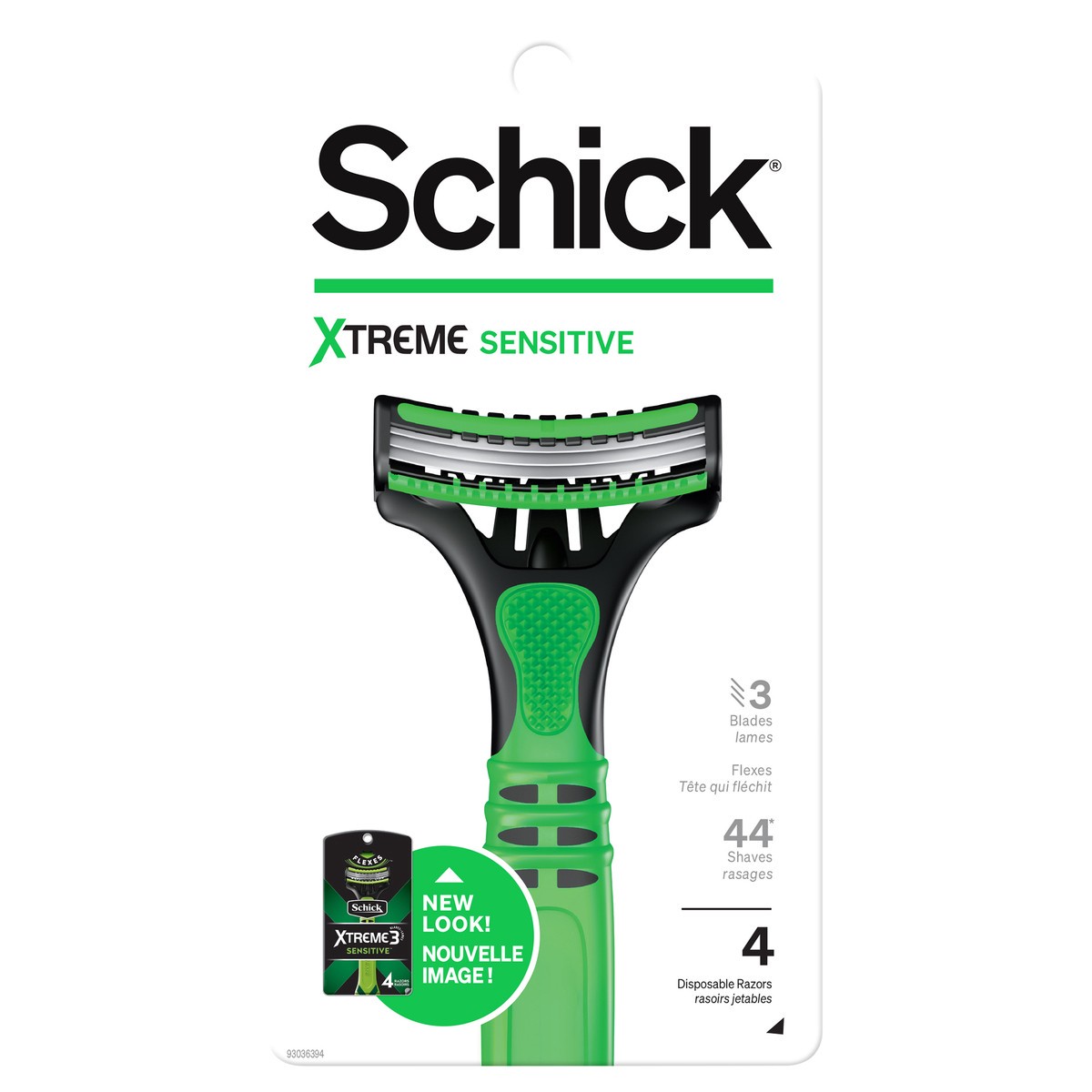 slide 1 of 8, Schick Xtreme 3 Sensitive Men's Disposable Razor, 4 Count, 4 ct