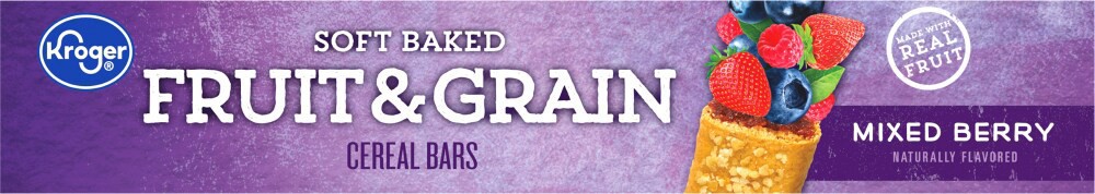 slide 3 of 3, Kroger Fruit & Grain Mixed Berry Cereal Bars, 8 ct; 1.3 oz