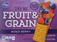 Kroger Fruit & Grain Mixed Berry Cereal Bars
