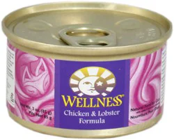 Wellness Complete Health Pate Adult Wet Cat Food, Natural, Protein-Rich, Grain Free, 3 Ounce, (Chicken & Lobster)