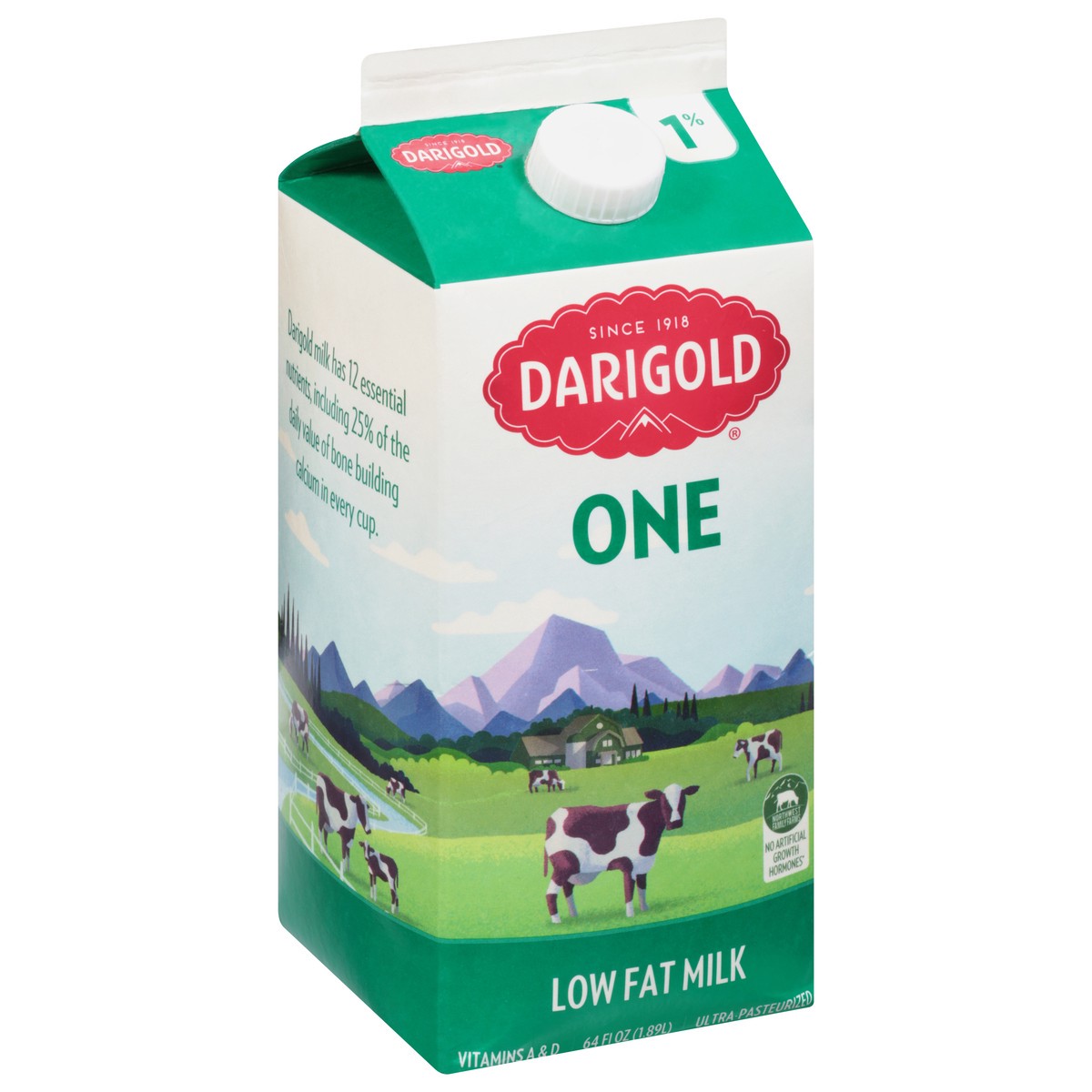 slide 2 of 9, Darigold One 1% Low Fat Milk 64 fl oz, 64 fl oz