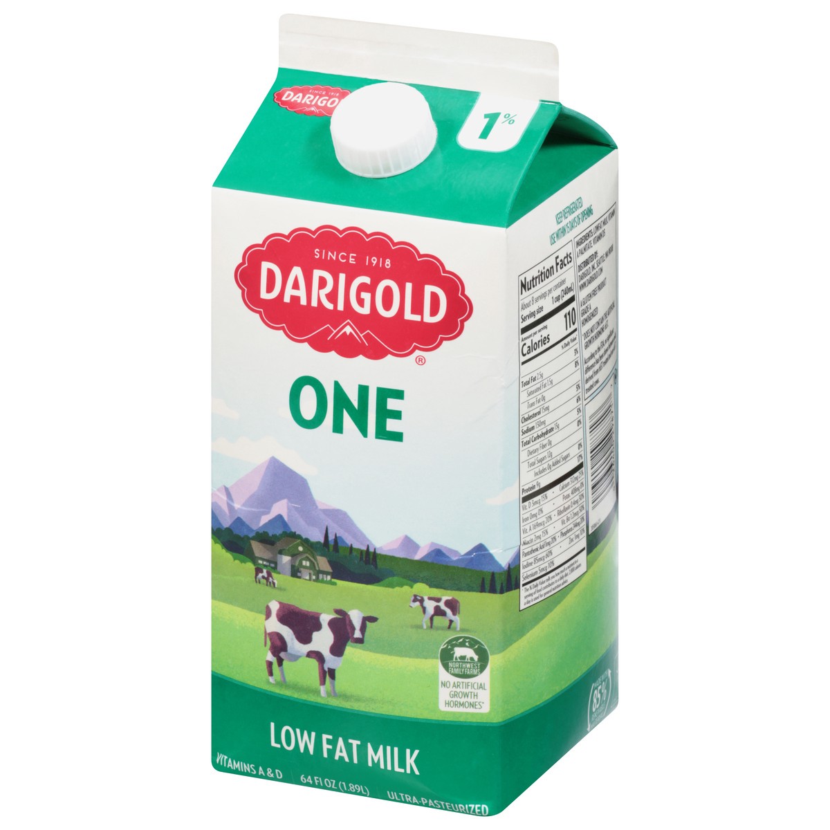 slide 3 of 9, Darigold One 1% Low Fat Milk 64 fl oz, 64 fl oz