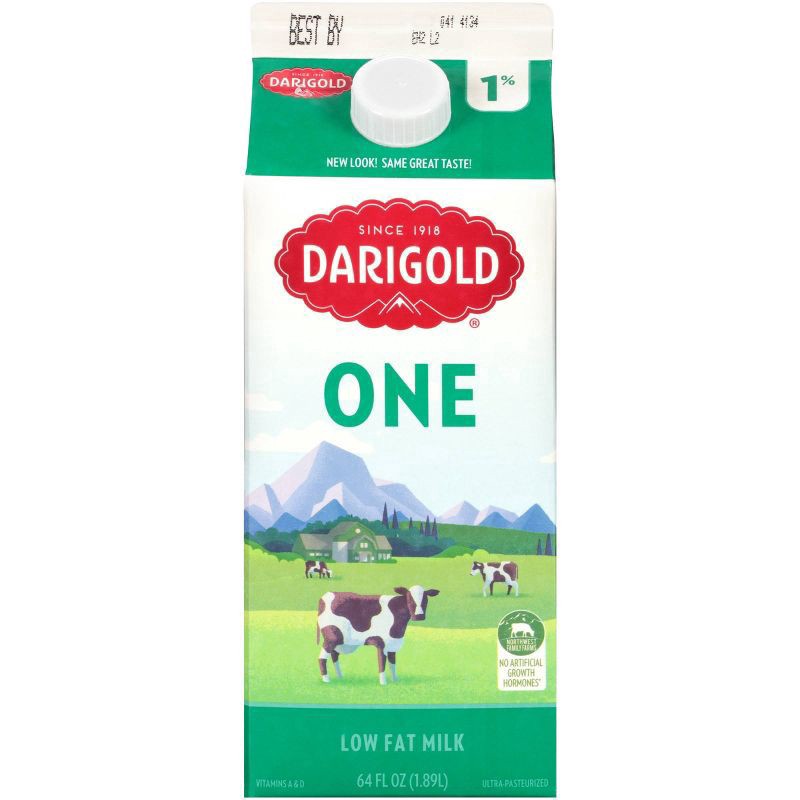 slide 1 of 9, Darigold 1% Low Fat Milk 64 fl oz, 64 fl oz